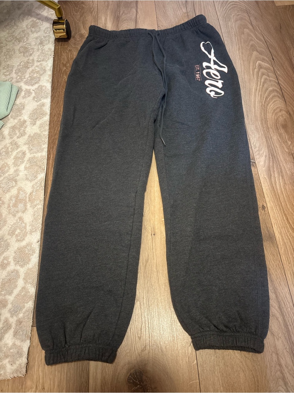 Aeropostale Dark Gray Logo Jogger Sweatpants